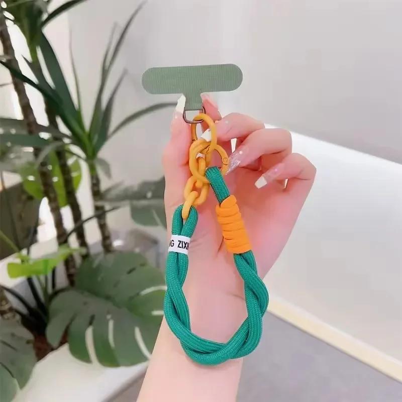Cute Mobile Phone Lanyard Hanging Decoration Can Be Carried Twist Rope Anti-loss Pendant Fashion Strong Wrist Short Straps Band
