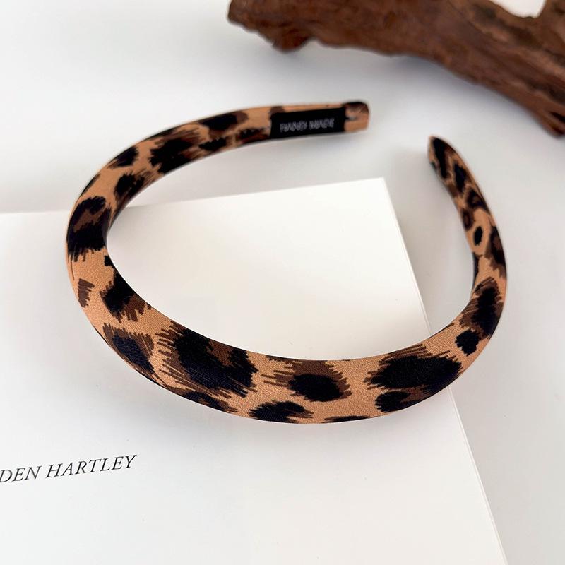 

Ретро Леопардовый Принт Губки Повязки на Голову для Женщин Мода Темперамент Обруч для Волос Умывание Лица Повязка для Волос Женский Вечерние Аксессуары для Волос