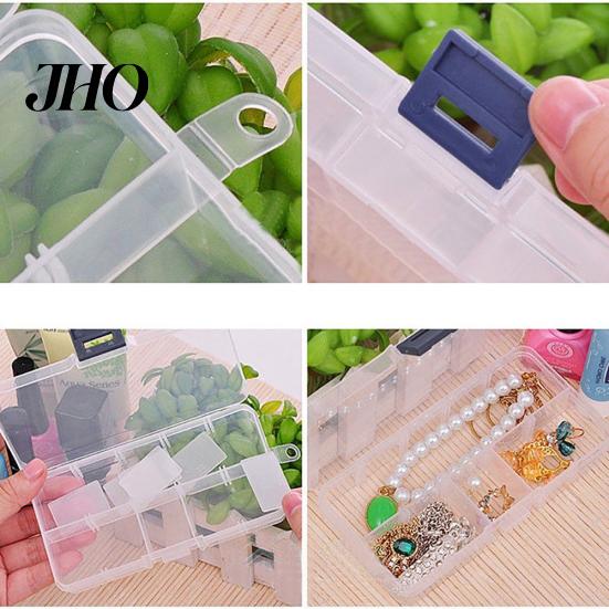 Jewelry 10/15/24 Grids Box Wear-resistant Space-saving Transparent Organizer Small Earring Storage for Travel Case