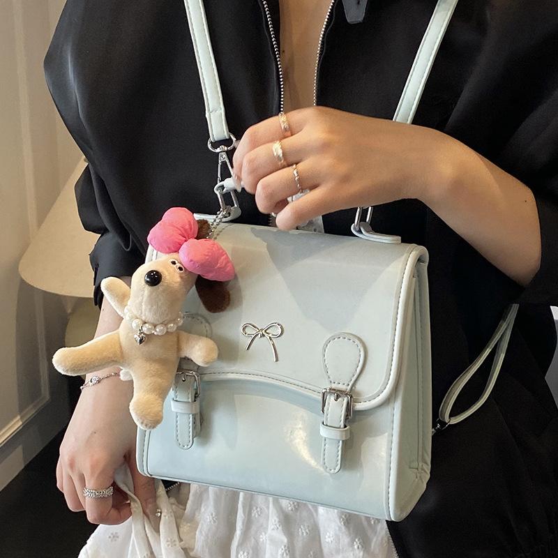 Korean Portable Personalized Bag Women's 2025 New Trendy Fashion Backpack College Style Multi-functional Shoulder Backpack