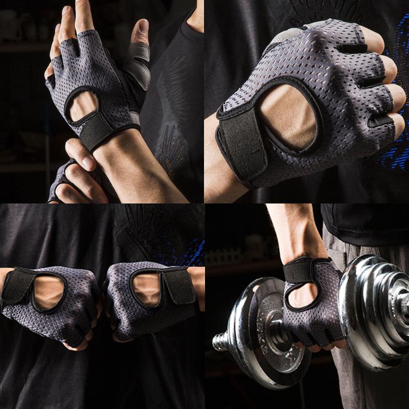 1 para sportowych rękawic treningowych dla mężczyzn i kobiet, antypoślizgowe, odporne na zużycie, motocyklowe rękawice bez palców dla