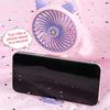 Handheld Fan Rechargeable Portable 3 Speed Mini Fan USB Small Fan with Phone Holder and Cute Sticker