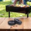 2pcs Grill Wheels BBQ Grill Wheel Multi-Functional