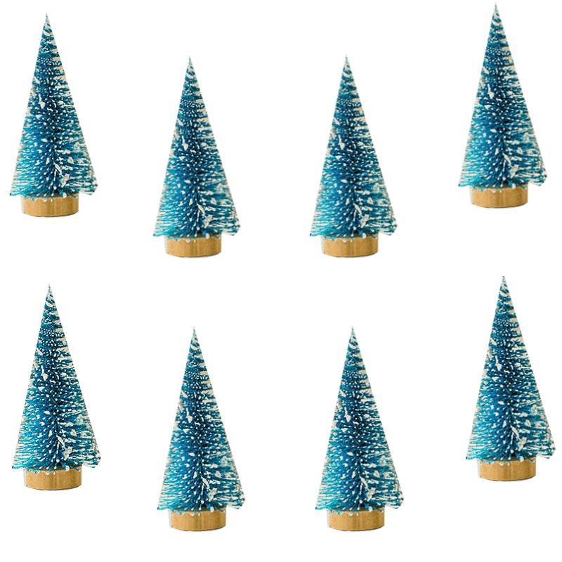 4/8PCS 10CM Christmas Tree Glitter Powder Colorful Mini Christmas Tree Christmas Table Decorations Cedar Decorations Home Decor