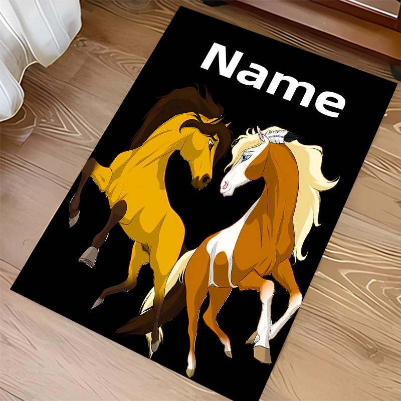 Custom personalization Spirit Riding Free Print Area Rug - Soft, Washable Non-Slip Indoor Mat,Living Room,Home&Office Decorative Rug