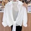 Women's Short Summer Chiffon Cardigan with Shawl for Sun Protection