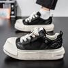 Men's Low-Top Canvas Sneakers Flat Bottom Casual ShoesSummer Trendy Sports Shoes New Round Toe Rubber Sole Non-Leather Material