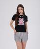 DYSFUNCT Cotton Candy Bear Semi Crop T-Shirt(Black/Pink)