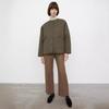 Cotton clothes rhombus fashionable and simple with windproof sleeves front short rear long thin loose short cotton coat