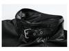 ANSWER ME Unisex Retro PU-Leder Motorradjacke - Trendy, Locker, Lässiger Mantel W251
