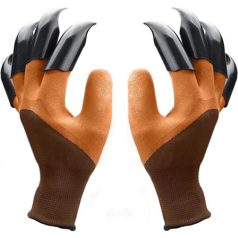 

Gardening Gloves with Claw,Planting Waterproof Gardening Gloves,for Digging in The Garden коричневый