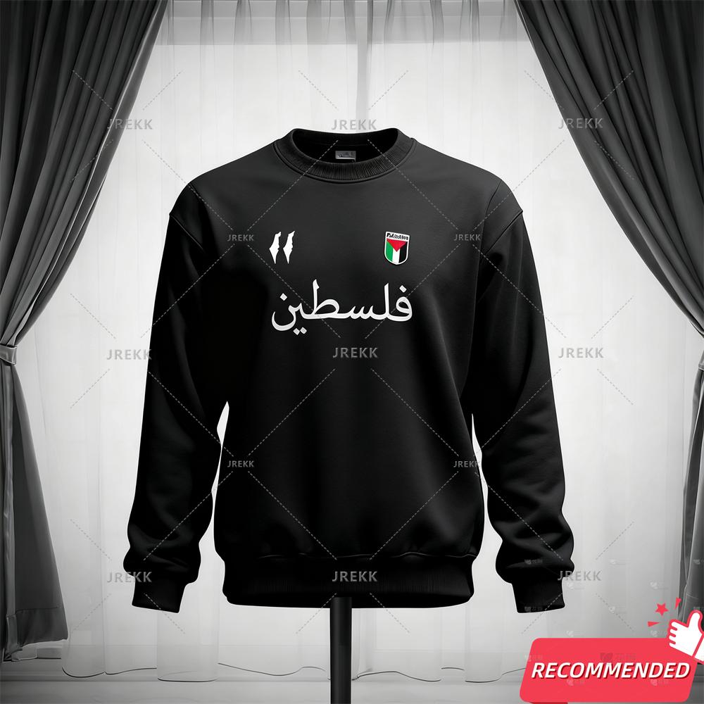 Palestine Football Jersey Autumn Fashion Palestinian Flag Print Sweatshirts Casual O Neck Maillot Football Tracksuits Sports Tee