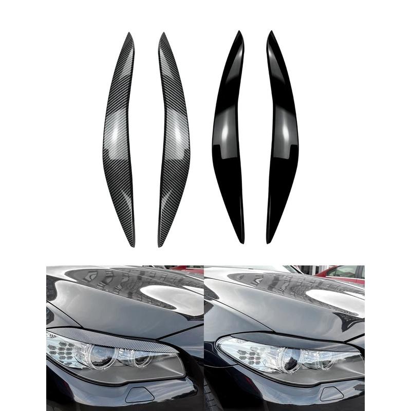 Car Accessories Front Headlight Eyelids Eyebrows For BMW 5 Series F10 F11 2011-2014 Headlamp Eye Lid Cover Trim Sticker