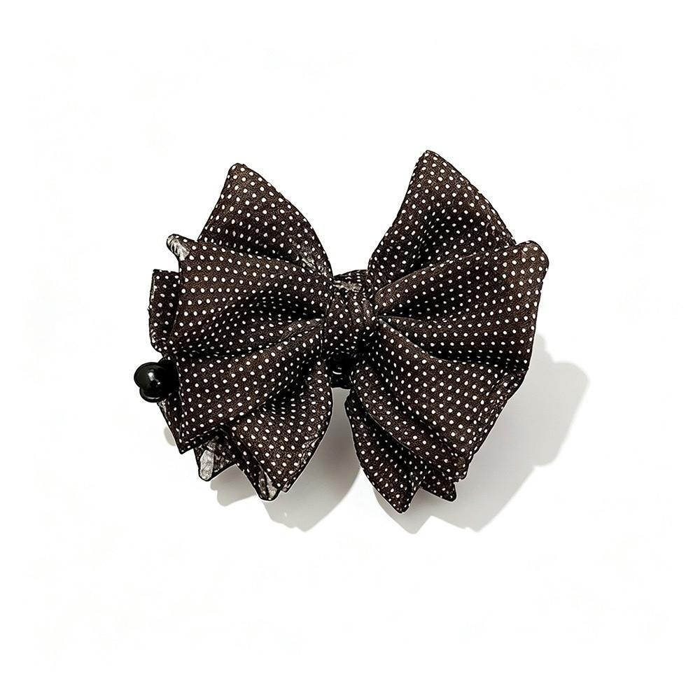 2pcs Bow Shark Clip Polka Dot Banana Hair Clip New Style Hair Claw Clip Set Women