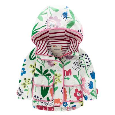 Meanbear Spring and Autumn Boys' and Girls' Outdoor Long Sleeve Hooded Windbreaker Jacket