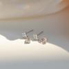 925 Sterling Silver Tea-Colored Teardrop Crystal Stud Earrings - Women's Summer Earrings with High Design Sense