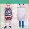 Roboter-Halloween-Cosplay-Kostüm, Unisex, Polyester, kreatives Design für Erwachsene und Kinder, Party