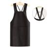 Waterproof Household Work Apron X-Back Dishwashing Cleaning Apron Waiter Sleeveless Apron  BBQ