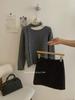 Women's Velvet Feel Halter Sweater with Flowing Sleeves and Side Buttons