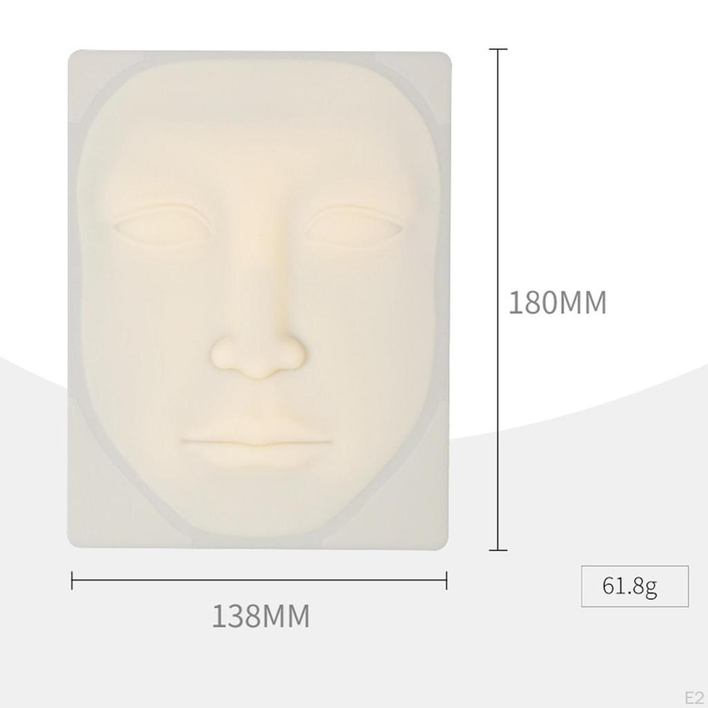 Multifunction 3D Silicone Eyebrow Lips Practice Simulation Skin Tool, Aid Training Board