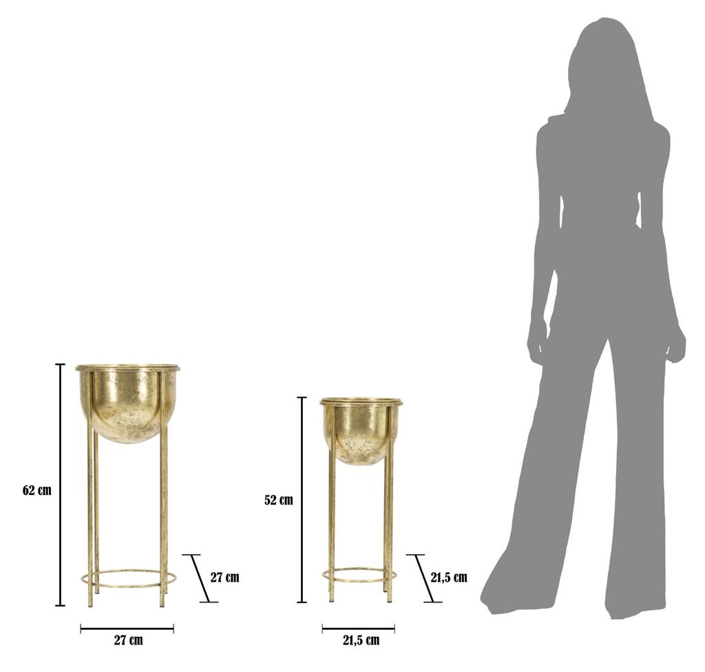 Portaflores Glam Coppia Cm Ø 27X62-21,5X52