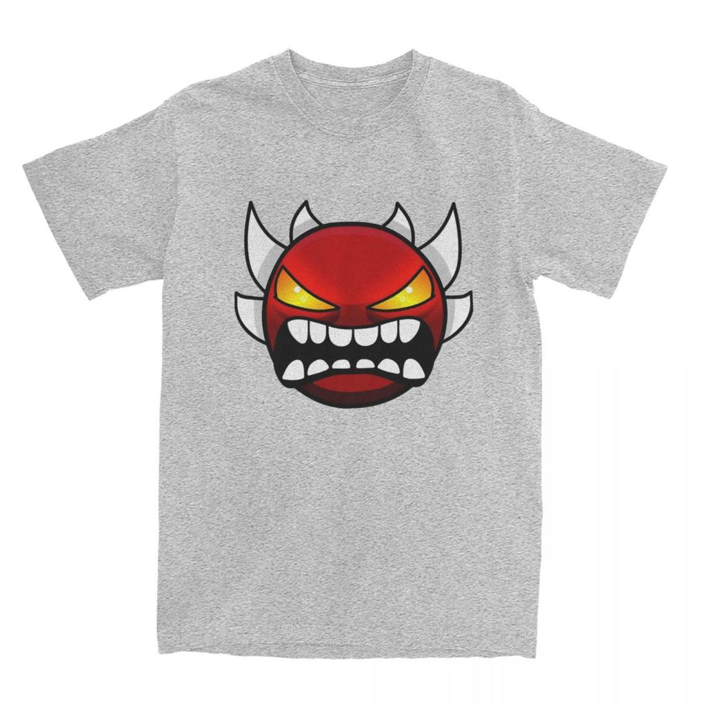 Tričko s krátkým rukávem s motivem rozzlobené geometrie Dash pro muže, vintage bavlněné videohry, letní trička s výstřihem do O-neck, hipsterské tričko s potiskem, plus velikost.