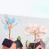 Crystal Mini House Ornament Decorative Crafts Natural Crystal Tree Crushed Stone Wealth Tree Cabin Garden Home Decoration
