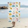 Cartoon Animal Dinosaur Print Cartoon Beach Towel Cute Kawaii Room Decor Bath Girls Children Hand Towels For Bathroom Shower