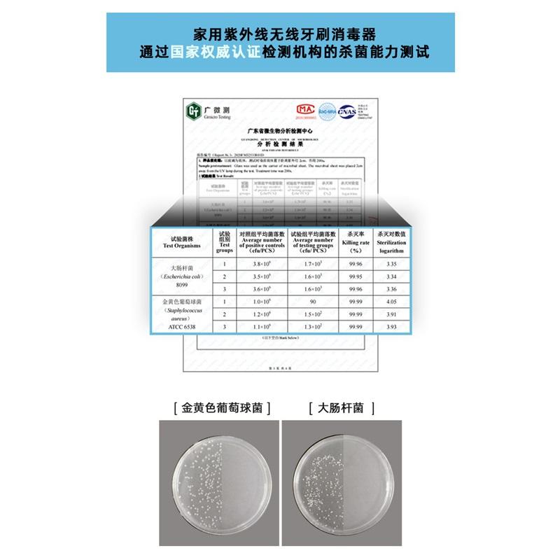 Toothbrush disinfection rack, UV disinfection box, automatic air drying, charging, mobile bathroom storage rack, wall hanging, no punching