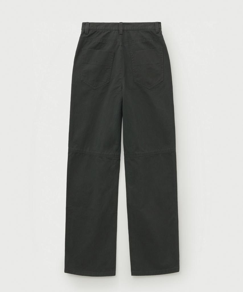 Seteo (W) Dyed Semi-Wide Fatigue Pants Charcoal