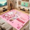 Cute Food Theme Crystal Velvet Floor Rug Personalized Custom Name Text Warm Carpet Home Decoration