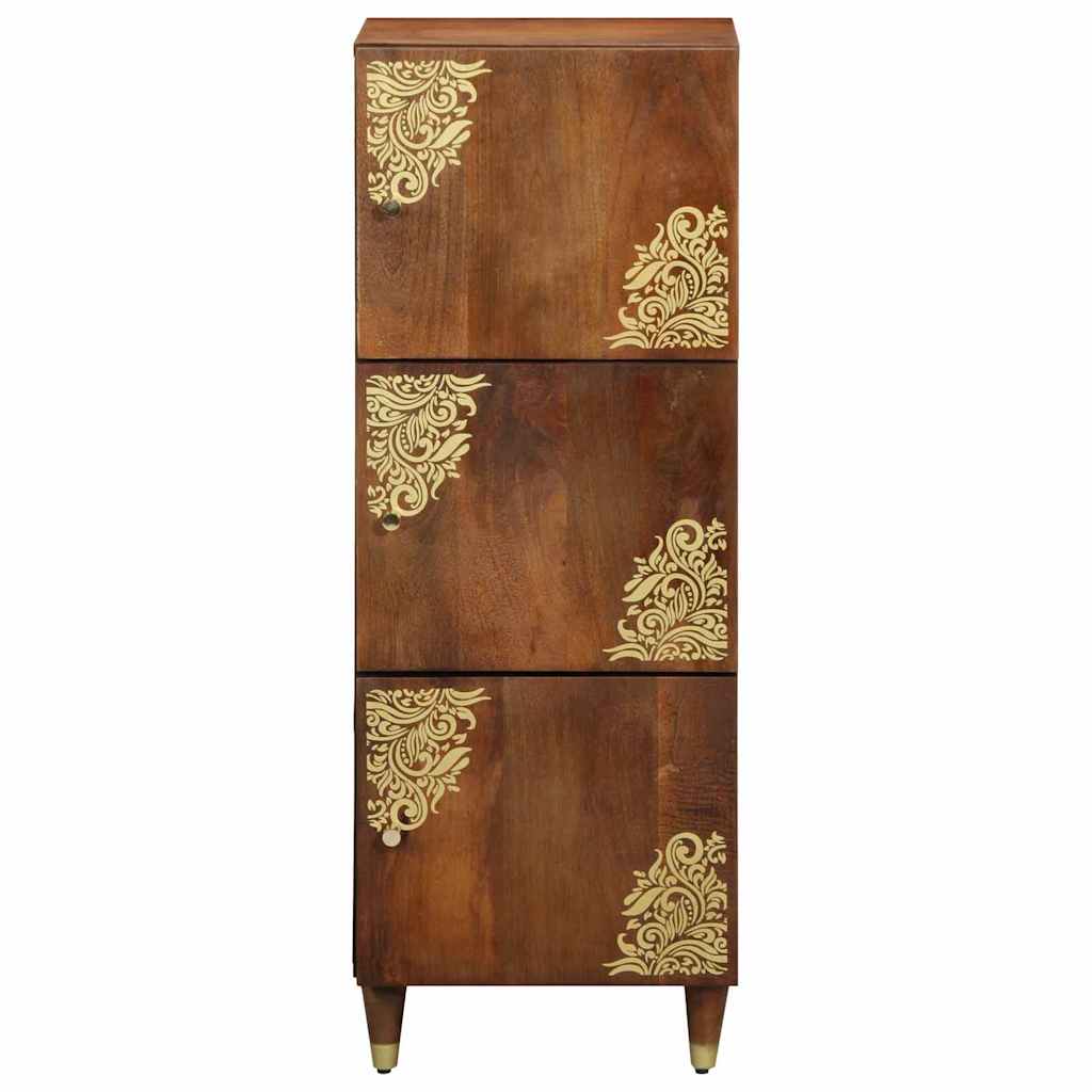 Highboard with Shelf Brown 40 x 33 x 110 cm Solid Wood Mango