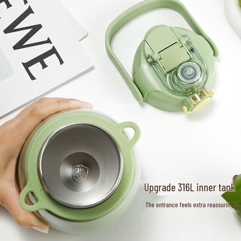 FUGUANG 1000ML Insulated 316L Stainless Steel Straw Mug