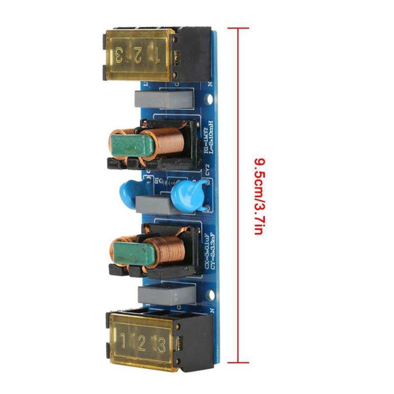 25a EMI Two-stage Power Low-pass Filter Audio Power Filter 50/60HZ AC Power Purifier For Electronics