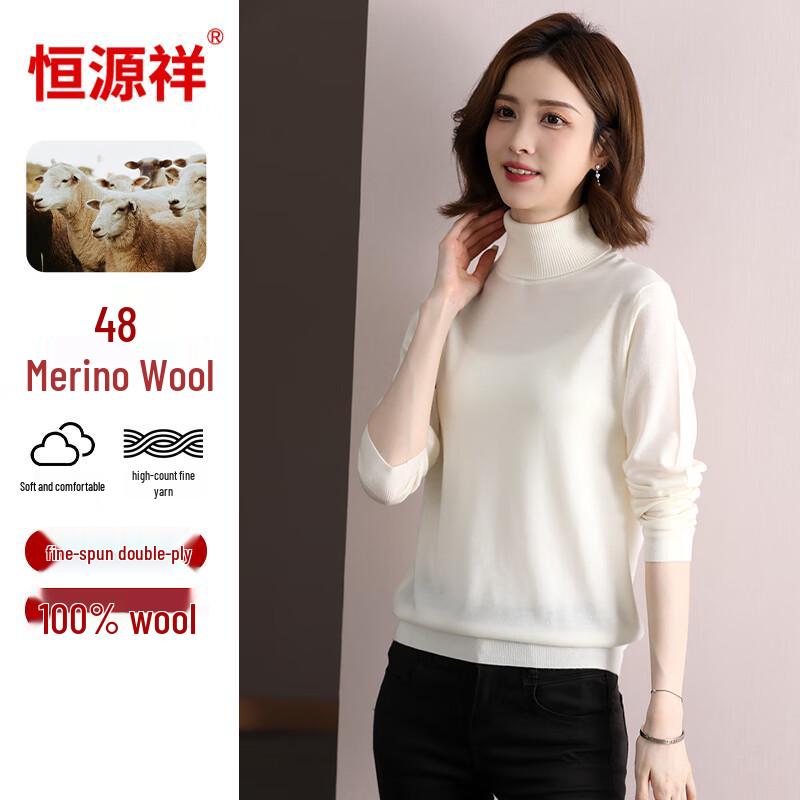 Hengyuanxiang Women's Worsted Wool Pullover Sweater
