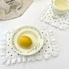 1Pc Placemat Rural Style Love Pattern Fresh Sweet Fabric Art Photography Props Coaster Originality Lace Trimmings Home Decor