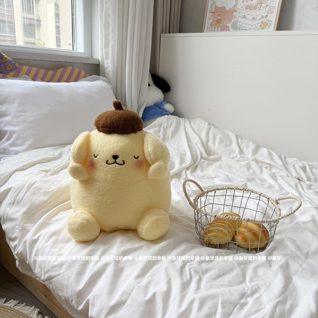 Kawaii Pompompurin Plush Pillow Toys Soft Pillow Gift Lovely Pom Pom Purin Doll for Kids Room Decor Xmas Birthday Girl Gifts