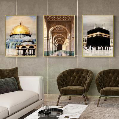Moscheea islamică Masjid Allah Mecca Medina Kaaba Loc sacru Postere pictură pe pânză imprimare artă de perete imagini decor camera de zi