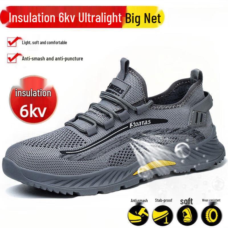 Men s Breathable Anti-Smash Safety Shoes 40