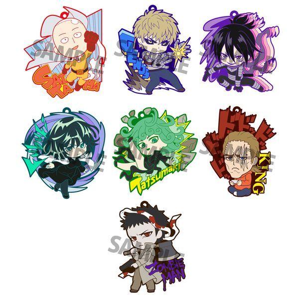 Used One Punch Man Toys Works Collection Niitengom! Rubber Strap Comp Set All 7 Types Rubber Strap One Punch Man