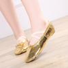 Women's Soft Sole Ballet & Dance Shoes - Gold/Silver, Cat Paw Design