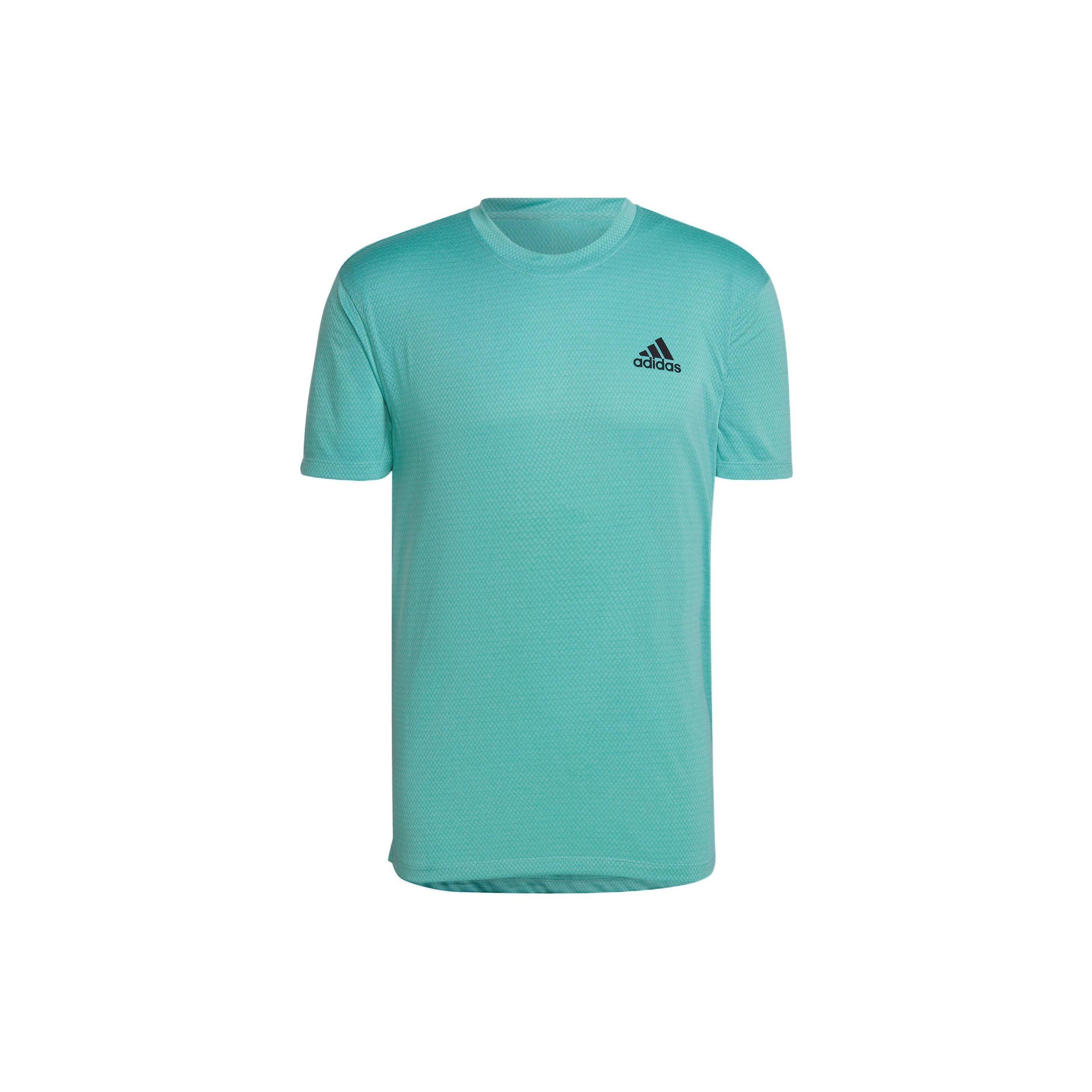 Men s adidas Alphabet Logo Printing Round Neck Short Sleeve Green T-Shirt HT9057 S