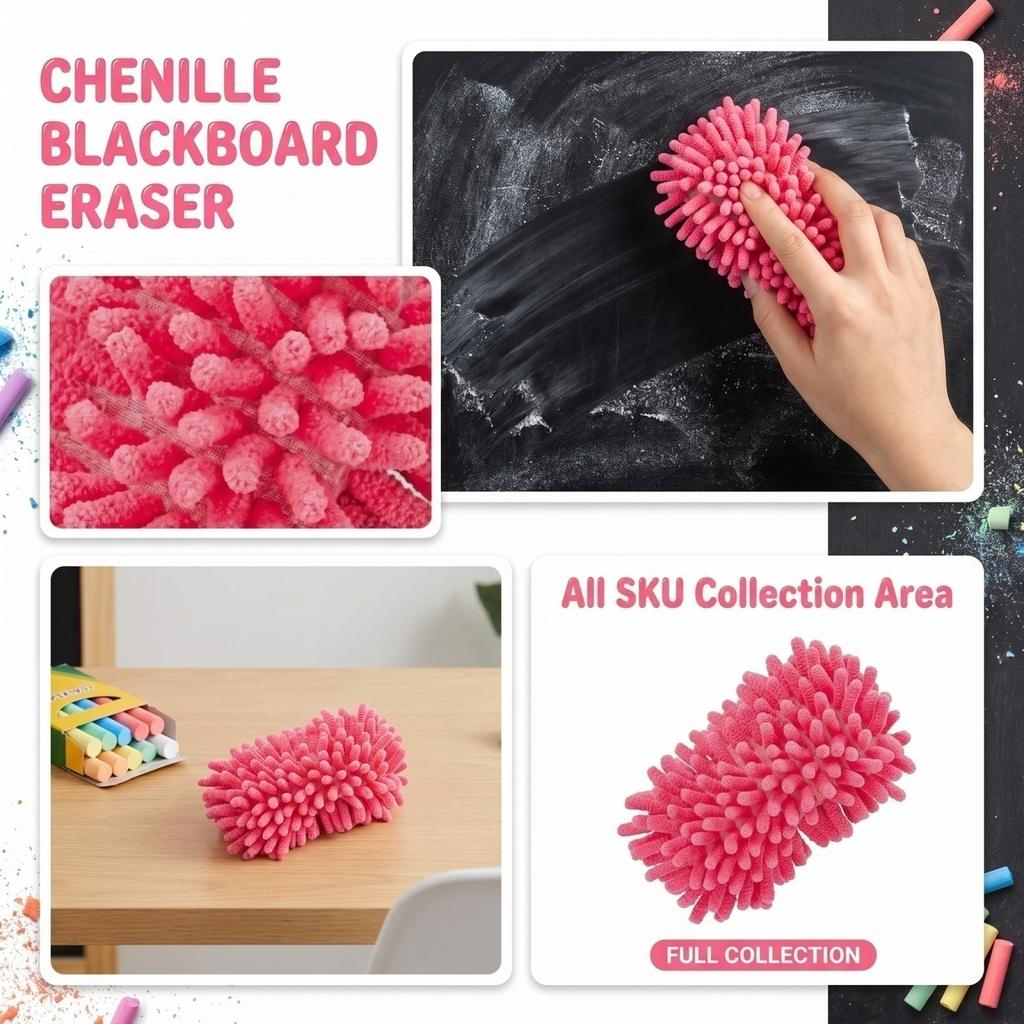 Blackboard Eraser with Cleaning Sponge for and Home