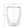 2Pcs 350ML Double Wall Glass Cup Borosilicate Insulated Glass Coffee Cup Milk Tea Mug Drinking Glasses for Home Cafe Office