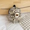 Lion Tiger Zebra Giraffe Flamingo Print Children Plush Backpack Doll Detachable