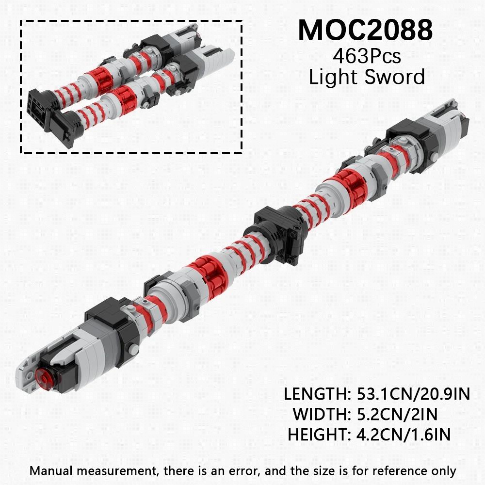 MOOXI Lightsaber MOC Bricks Set Dueling Blaster Laser Movie Space Wars Light Sword Hilt DIY Building Block Weapon Kids Toys Gift