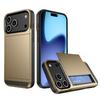 Pour iPhone 17 Pro Coque avec Porte-Cartes Coulissant PC+TPU Coque Arrière de Téléphone