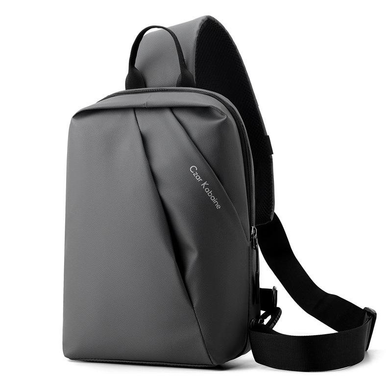 Men's Waterproof Large Capacity Outdoor Chest Bag - Fashionable and Simple Shoulder Messenger Backpack