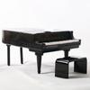 112 Dollhouse Mini Piano With Stool Musical Instrument Model For Doll House Accessories Decor Miniature Retro Piano Set