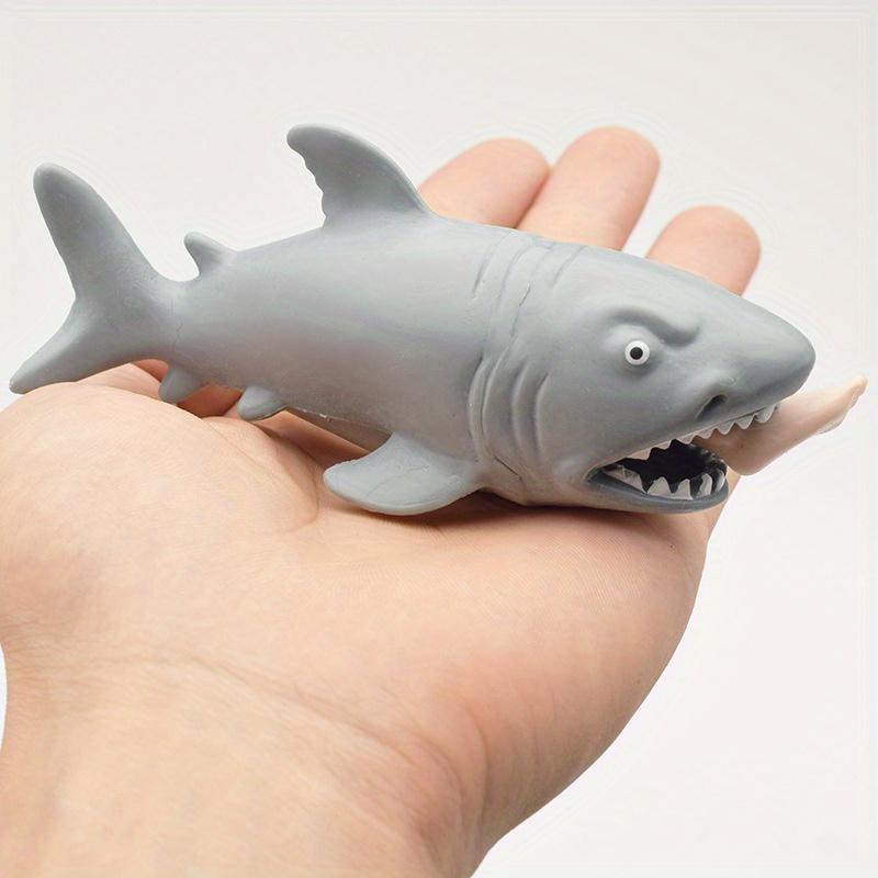 1Pcs Quirky Spoof Squeeze and Spit Foot Shark Stress Relief Toy